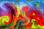Colores de leon, obra presentada por Francisco.