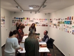 Preparando la exposición